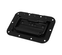 FIXOSHEE Recessed Spring Loaded Flush Pull Handle for Flight Cases and Cabinets Padded Grip Iron Handle with Lift Design Kitchen Hardware Accessory for Chest and Speaker Boxes