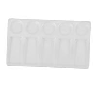 FIXOSHEE Rectangular Plastic Watercolor Palette with Round and Rectangular Wells White Mixing Tray for Gouache Acrylic Oil Painting Easy to Clean Surface