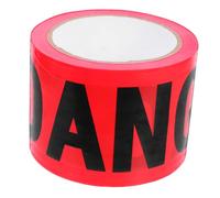 FIXOSHEE Red Safety Warning Tape Non-adhesive Elastic PE Barricade Ribbon for Hazardous Areas Road Construction Crime Scene Roll Weatherproof Tear-resistant