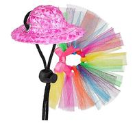 FIXOSHEE Reptile Accessories Bearded Dragon Hat Tutu Skirt Costume Props for Halloween Cosplay Lizards