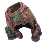 FIXOSHEE Reptile Shelter Reptile Hideout Resin Cave for Lizard Snake Terrarium Decor Feeding Box for Tortoise Turtle Tank Hiding Hut for Aquarium Landscaping