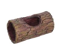 FIXOSHEE Resin Suction Cup Reptile Hideout Cave Bark Texture, Lizard and Gecko Shelter for Terrariums and Aquariums, Frog and Snake Habitat Accessory for Amphibians and Small Pets