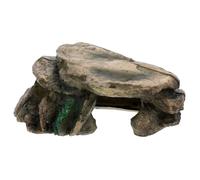 FIXOSHEE Resin Turtle Climbing Platform and Cave Hideout for Reptiles Basking Shelter with Lifelike Design Safe Habitat Ornament for Turtles Snakes Amphibians Aquarium and Decor