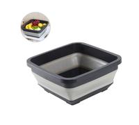 FIXOSHEE Retractable Folding Washbasin Portable Household Washtub Non-slip Bottom Design Space-saving Travel Foot Bath Basin for Outdoor Car Laundry and Washing