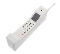 FIXOSHEE Retro Big Brother Cell Phone Model White Old Fashioned Fake Phone Ornament Prop for Themed Party Decoration and Home Stage Display