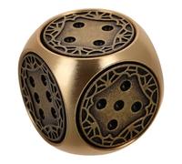 FIXOSHEE Retro Heavy Mini Brass Dice Set 1.8Cm Hand-Polished Metal Dice for Board Games Accessories