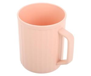 FIXOSHEE Rinse Cups for Boys and Girls Travel Tooth Mug Large Capacity Vertical Ribbed Plastic Bathroom Cup with Ergonomic Grip and Easy to Clean Design for Home and-The-Go Use