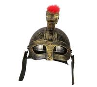 FIXOSHEE Roman Soldier Helmet with Corinthian Battle Mask Design Adjustable Knight Armour Headgear for Halloween Cosplay Stage Performances and Roleplay Events Ancient European Warrior