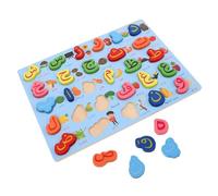 FIXOSHEE Russian Puzzle Arabic Letters Letter Matching Puzzle Arabic Alphabet Board Wood