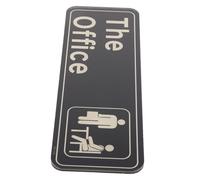 FIXOSHEE Self-adhesive Acrylic Office Door Sign Black and White Contrast Office Doorplate for Business Clinic Hospital Glossy Doorplate Home Decor