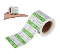 FIXOSHEE Self Adhesive Calibration Labels Write Stickers with Protective Laminate Quality Control Markers for Warehouses Manufacturing Inventory Pallets