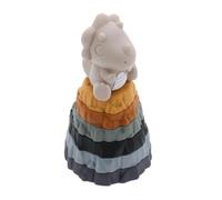 FIXOSHEE Sensory Dinosaur Soft Rubber Building Rings Stacker with Volcano Shape Educational Early Learning for Cognitive Development and Hand Eye Coordination