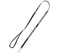 FIXOSHEE Service Dog Nylon Leash 15Mm X 120Cm Black - Multi-Function Puppy Leash with Sturdy Harness Strap, Convenient Pet Rope for Walking and Training Dogs