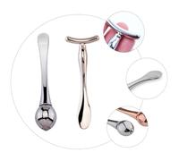 FIXOSHEE Shaped Eye Cream Massage Stick Double-end Zinc Alloy Roller for Face and Eye Care Promotes Cream Absorption Relieves Fatigue Reduces Puffiness and Dark Circles Smooth Surface