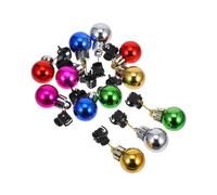 FIXOSHEE Shiny Beard Hair Ornaments 12pcs Christmas Beard Clips with Firm Mini Clips for Men’s Facial Hair Decoration at Holiday Events and Santa Costumes Random Color