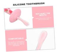 FIXOSHEE Silicone Toothbrush Portable Tooth Cleaner Lightweight Oral Care for Travel Home Use Comfortable U-Shaped Brush Head with Lovely Strawberry Design
