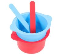 FIXOSHEE Silicone Wax Warmer Bowl for Hair Removal 2pcs High Temperature Resistant Wax Bean Warmer Replacement with 16cm Stirring Sticks for Facial and Body Waxing