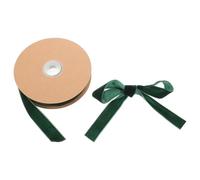 FIXOSHEE Single Sided Fluffy Flocked Velvet Ribbon for Gift Wrapping Hair Accessories Garment Edging and Crafting Meters Dark Green Decorative Trim with Soft Texture for Elegant Present