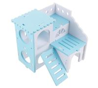 FIXOSHEE Small Animal Hamster House Sky Blue Hideout Nesting Hut for Hamsters Rats and Small Pets Two Design for Exercise Rest and Play Durable Breathable Shelter for Healthy Growth