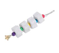 FIXOSHEE Small Animal Tooth Grinding Stone Chew Toy Natural Mineral Bird Cage Grinding Platform Parrot Beak Molar Block for Hamsters Rabbits Squirrels