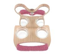 FIXOSHEE Small Bird Mirror Perch with Food Holder for Parakeet Cage Sturdy Feeding Station and Entertainment Stand for Cockatiel Conure Lovebirds Finch Detachable Bowl and Reflective