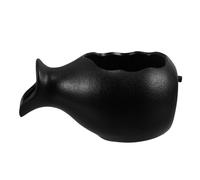 FIXOSHEE Small Ceramic Jar Fountain with Open Top and Natural Waterfall Flow Garden Spitter for Indoor Outdoor Fish Tank Decor Relaxing Water Feature with Plant Friendly Design and Stable