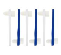 FIXOSHEE Small Head Orthodontic Toothbrush 6Pcs Double-Sided Denture Brush for Detailed Teeth Cleaning and Gum Care Suitable for Adults