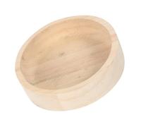 FIXOSHEE Small Oak Wood Hamster Bowl Washable Pet Feeder for Chinchillas Squirrels Gerbils Rabbits Compact Household Feeding Station
