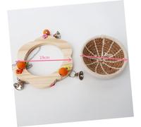 FIXOSHEE Small Parrot Swing with Wooden Beads Funny Bird Climbing for Cockatiels Parakeets and Small Birds Promotes Balance and Coordination Suitable for Home and Outdoor Use Random Color