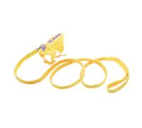 FIXOSHEE Small Pet Harness and Leash Set for Guinea Pig and Bunny, Comfortable Dinosaur Style Traction Rope with Vest, Yellow Color, for Outdoor Walking and Training