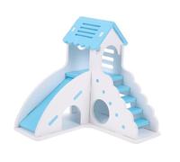 FIXOSHEE Small Pet Hideout House Hamster Castle Playground with Ladder Slide Swing and Cabin for Climbing Training and Cozy Sleeping Safe Smooth Edges Pet Shelter for Hamsters and Small