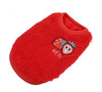 FIXOSHEE Small Pet Rabbit and Guinea Pig Warm Breathable Vest Clothes Strawberry Xxxs Winter Costume for Dwarf and Lop-eared Rabbits