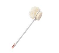 FIXOSHEE Soft Bristle Back Massaging Brush Long Handle Bathroom Shower Scrubber for Deep Exfoliation and Circulation Improvement Food Grade PP Body Cleaning Tool for Daily Use Random Color