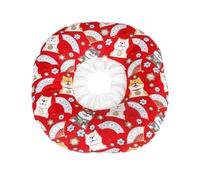 FIXOSHEE Soft Pet Collar for Dogs and Cats, Size S Red Anti-Licking Anti-Biting Protective Headgear, Post-Surgery Veterinary Cone for Healing and Scratch Prevention