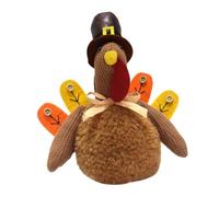 FIXOSHEE Soft Plush Thanksgiving Turkey for Autumn Decor Harvest Festival Doll Cozy Table Centerpiece for Seasonal Celebrations and Photo Props Gift for Holiday Gatherings