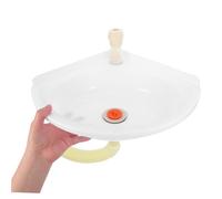 FIXOSHEE Space Saving Wall Mounted Corner Sink Bathroom Basin Triangular Fan Shape Plastic Washbasin for Home Office Hotel Restrooms Compact Modern Design