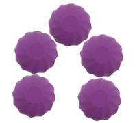 FIXOSHEE Spherical Lip Balm Containers 5 Pcs 4 X 4 CM Direct Fill Easy Dispense Mini Refillable Lip Gloss Tubes for DIY Travel On-The-Go Use