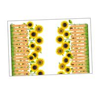 FIXOSHEE Spring Sunflower Wall Stickers PVC Classroom and Bedroom Decoration Vibrant Floral Border Decals for Bulletin Boards Windows Desks Bright Spring Ornament for Home and School