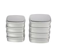 FIXOSHEE Square Aluminum Soap Boxes 8pcs Set Handmade Soap Storage Cans 4pcs 100ml 84x62x21mm 4pcs 150ml 95x70x28mm Household Cosmetic