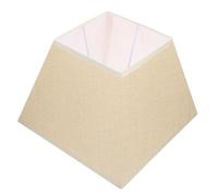 FIXOSHEE Square Beige Linen Fabric Lamp Shade Cover for Table and Floor Lamps Install Bedside Accessory with Cloth and Metal Material Suitable for Home Office Hotel Use