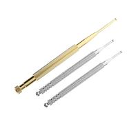 FIXOSHEE Stainless Steel Acupuncture Pens with Copper Spring Precision Ear Point Probe Massage Tool for Targeted Pressure Point Stimulation Ergonomic Portable Manual Massager for Face