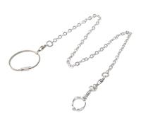 FIXOSHEE Stainless Steel Bird Training Leash Reinforcing Chains Allows Birds to Move Freely White Foot Chain