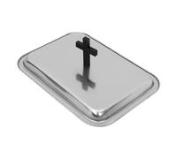 FIXOSHEE Stainless Steel Communion Tray Cover Dome Lid for Bread and Cup Plates Easy-clean Holy Communion Supplies for Churches Baptism Christening
