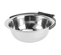 FIXOSHEE Stainless Steel Hanging Pet Food Bowl with Clip for Cage Installation Bite-resistant Puppy Bowl Easy-clean Cat Feeding Container Practical Design for Dogs and Cats
