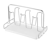 FIXOSHEE Stainless Steel Mug Holder Space-Saving Cup Rack for Kitchen Countertop Metal Tea Cup and Coffee Mug Organizer Water Glass Holder and Milk Bottles Compact Design for Small Spaces