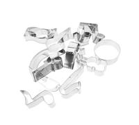 FIXOSHEE Stainless Steel Music Note Cookie Cutters Smooth Edges Nonstick Biscuit Molds for Baking DIY Cake Decoration Tools with Violin Piano Guitar Shapes Easy Clean for Music Lovers