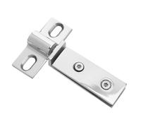 FIXOSHEE Stainless Steel Shower Door Hinges Heavy Duty Dual Hole Pivot Hardware for Smooth Sliding Glass Doors Modern Rectangular Design Weather Resistant Bathroom Fittings