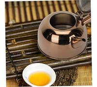 FIXOSHEE Stainless Steel Side Handle Teapot Rose Gold Practical Kitchen Kettle for Electric Pottery Stove Induction Hob Gas Stove Compatible Smooth Pouring Water Boiler for Tea and Coffee