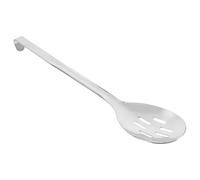 FIXOSHEE Stainless Steel Slotted Spoon with Hook Small Buffet Serving Utensil for Fruit Salad Catering Wedding Easy Clean Kitchen Gadget for Everyday Use