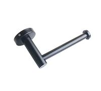 FIXOSHEE Stainless Steel Tissue Holder Black Wall Mounted Bathroom Toilet Paper Holder with Thickened Base No Drilling Adhesive Strong Stick Roll Shelf for Kitchen Wipes